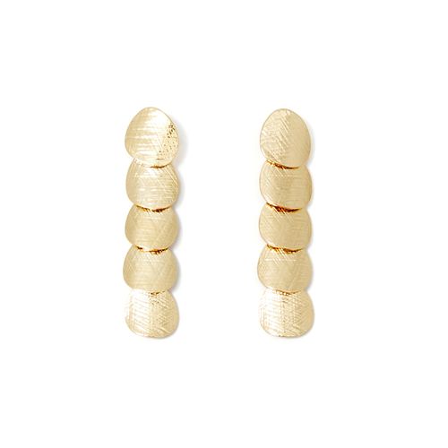 Aretes largos dorados Sfera para mujer