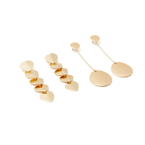 Set de aretes dorados para mujer