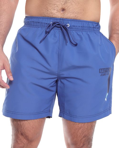 Traje de baño Nautica Jeans Co. azul sólido para hombre