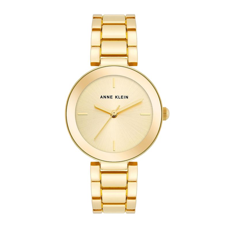 Reloj Anne Klein analogo metalico dorado para mujer