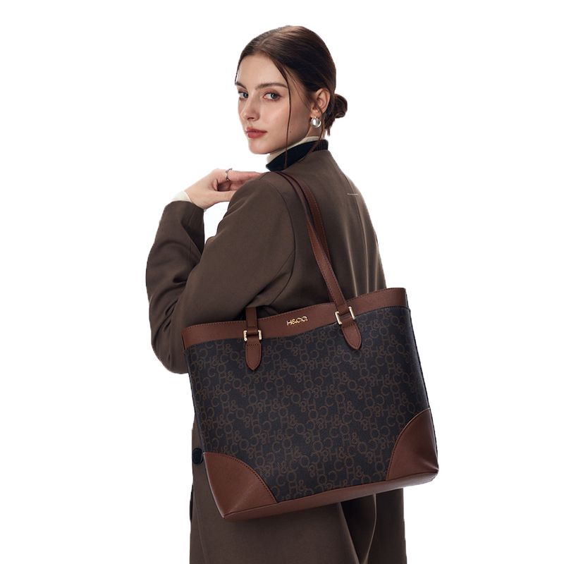Set de carteras tote/shoulder bag H&Co color café para mujer - Siman ...