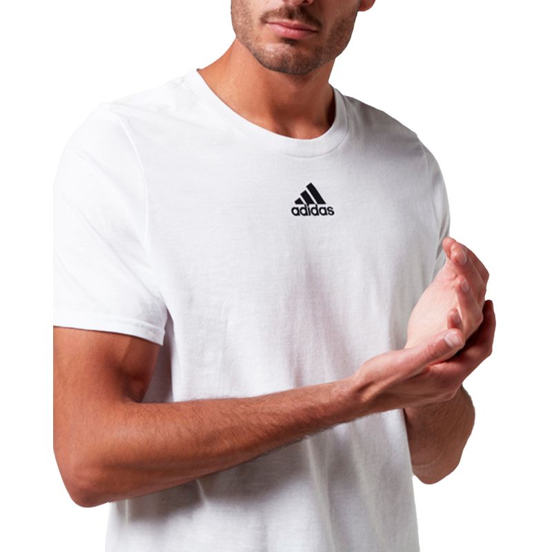 Camiseta deportiva Adidas basica blanca para hombre Siman El Salvador