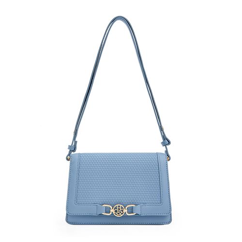 Cartera crossbody H&Co color celeste para mujer