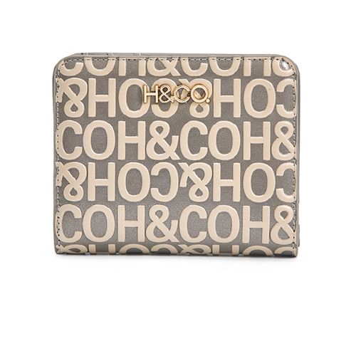 Billetera H&Co color gris/beige para mujer