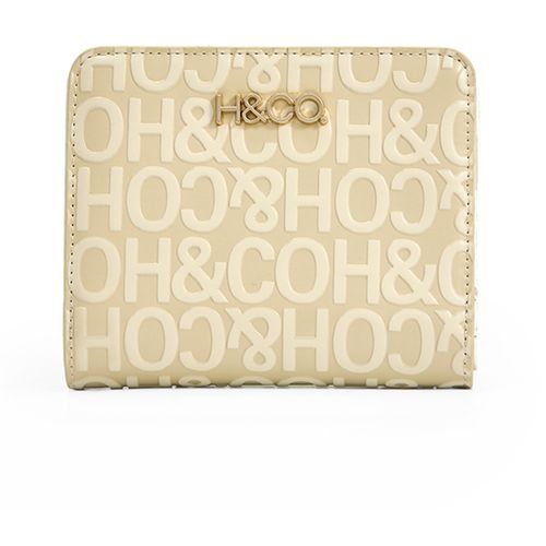 Billetera H&Co color beige/crema para mujer