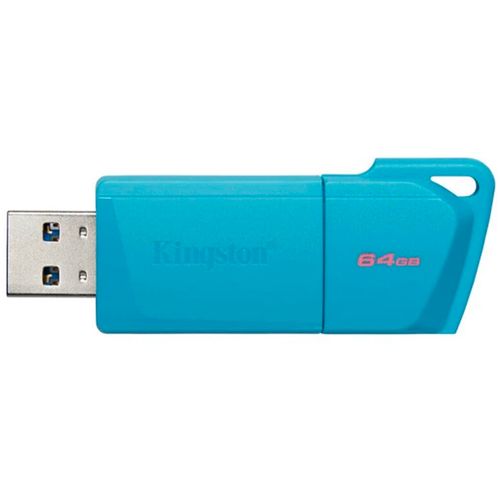 Memoria Kingston USB 3.2 64GB Exodia M neón celeste