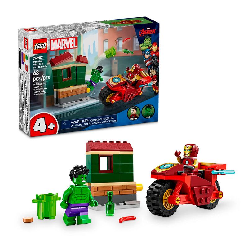 104692657-Lego-Marvel---Iron-Man-con-bicicleta-y-Hulk