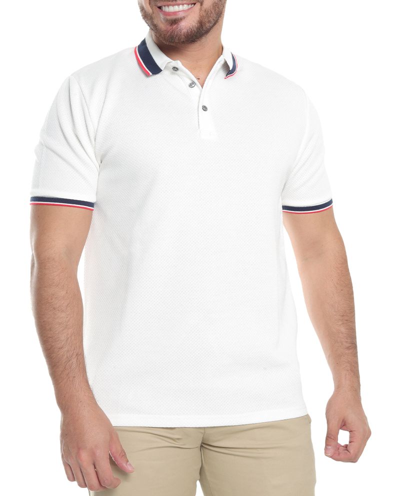 104674642-Camisa-polo-Gents-blanca-con-textura-para-hombre