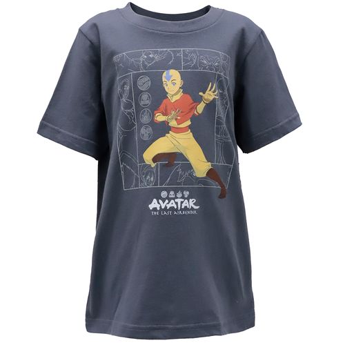 Camiseta gris con estampado de avatar para niño