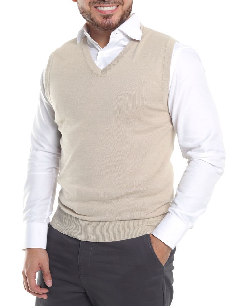104567057-Chaleco-Gents-beige-con-textura-para-hombre