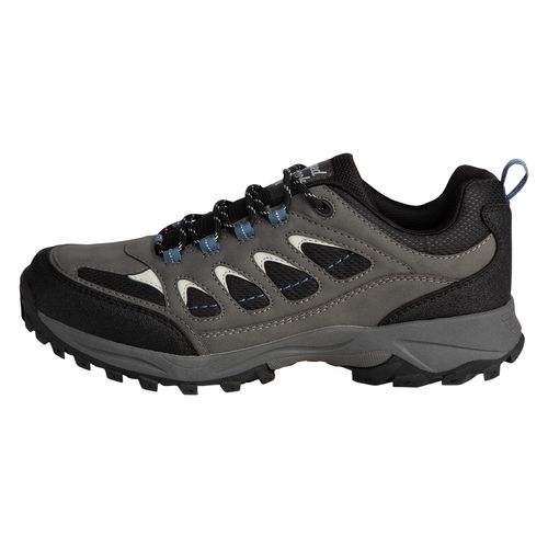 Zapatos para excursión gris oscuro con cordones para hombre