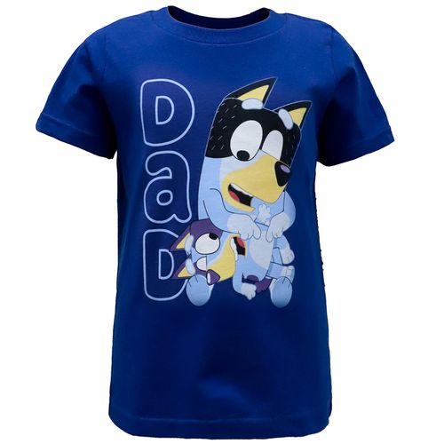 Camiseta azul con estampado de bluey para niño