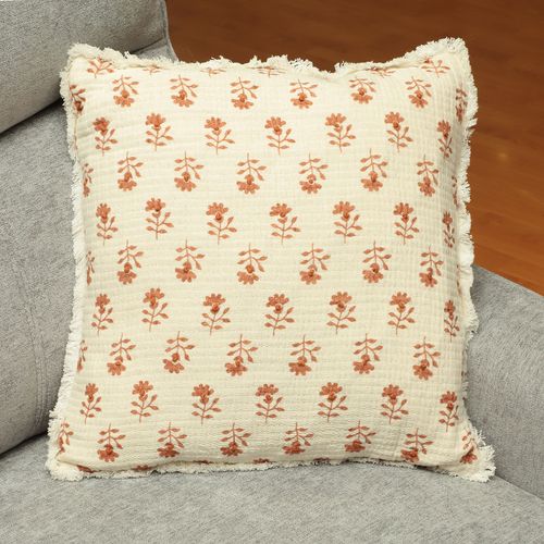 Cojín estampado de flores 45x45 cm