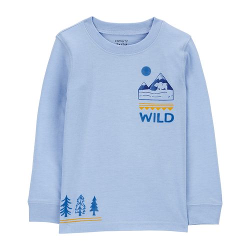 Camiseta celeste con estampado para bebé niño