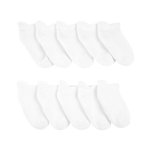 Set de 10 pares de calcetines blanco sólido para niña