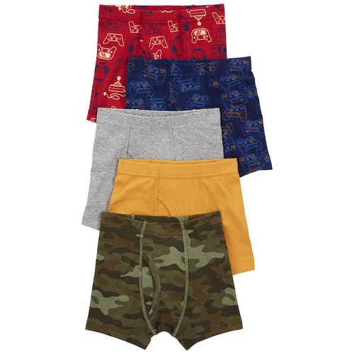 Set de 5 piezas ropa interior multicolor con estampado para niño