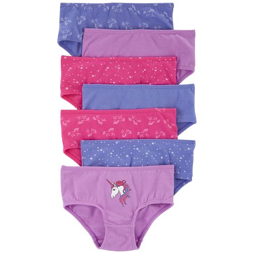 Set de 7 piezas ropa interior multicolor con estampado para niña