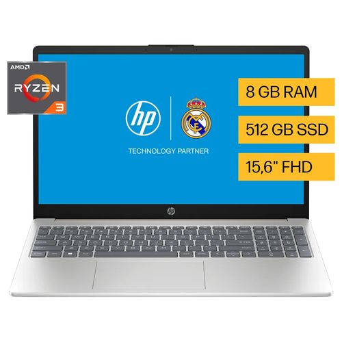 Laptop HP 15-FC0043LA AMD Ryzen 3 7320U 8GB RAM 512GB SSD Almacenamiento Windows 11 15.6 pulgadas