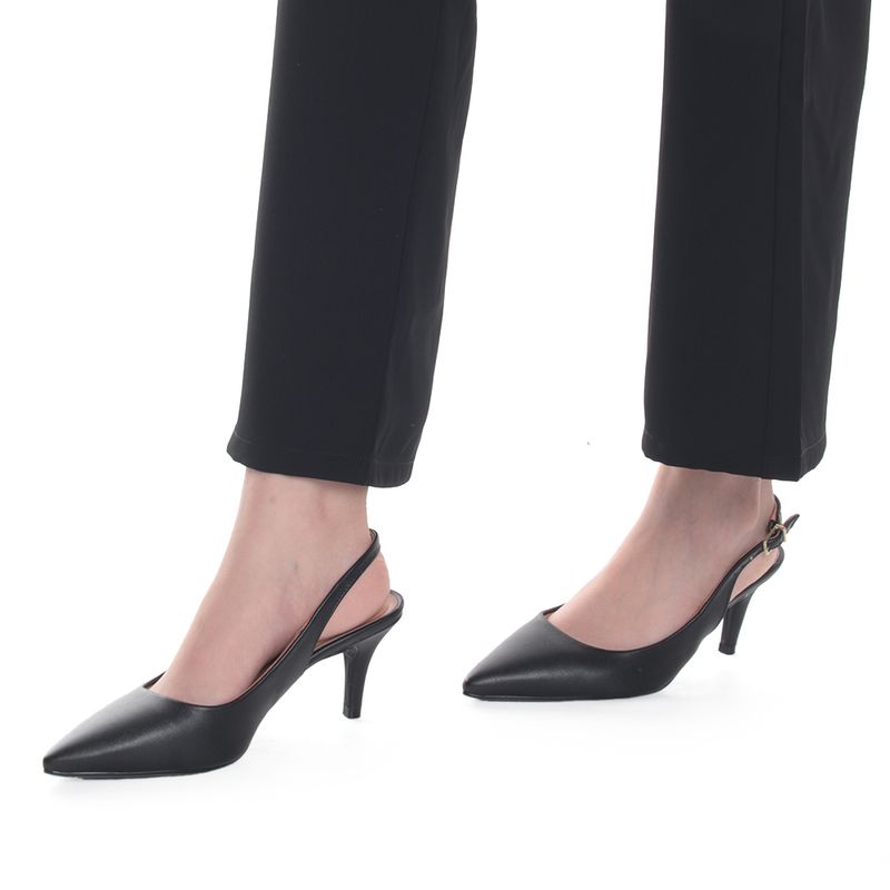 Tacones Bajos Tacones Negros Punta Zapato De Vestir Sabrina Color