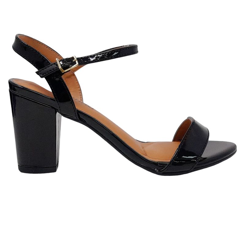 Moda Zapatos Para Vestido De Cuero Negro Sandalia De Vestir