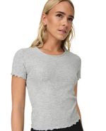 104642092-Camiseta-Only-gris-manga-corta-para-mujer