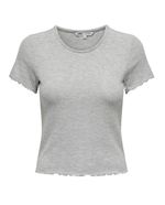 104642092-Camiseta-Only-gris-manga-corta-para-mujer