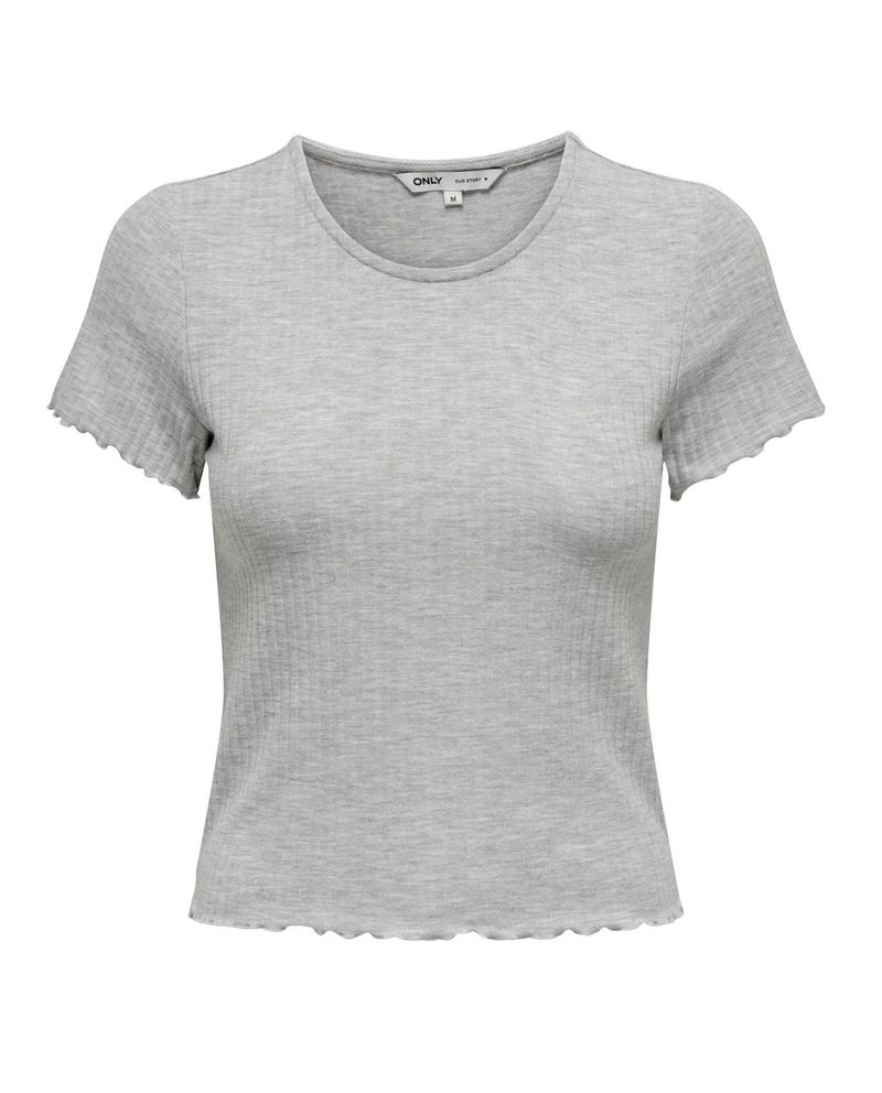 104642092-Camiseta-Only-gris-manga-corta-para-mujer