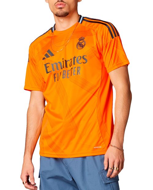 Camiseta visitante Adidas Real Madrid anaranjada 2024-25