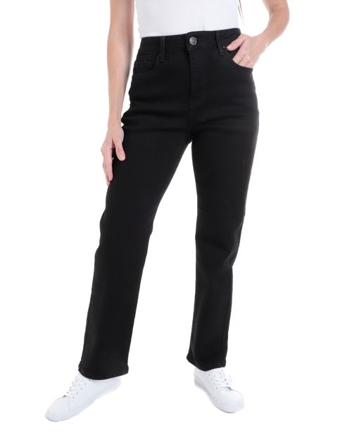 Jeans Nicolle slim negro de cintura alta para mujer