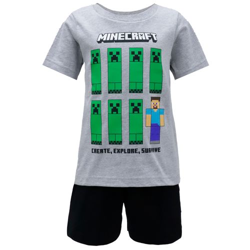 Conjunto de 2 piezas bicolor con estampado de Minecraft para niño