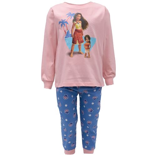 Pijama 2 piezas bicolor con estampado de Moana para niña