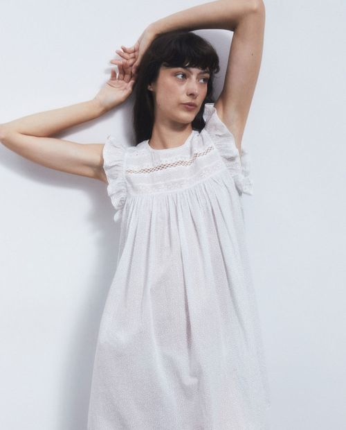 Camisón Sfera gris sin mangas para mujer