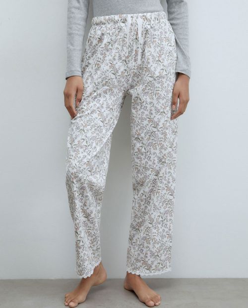 Pantalón de pijama Sfera estampado de cintura alta para mujer