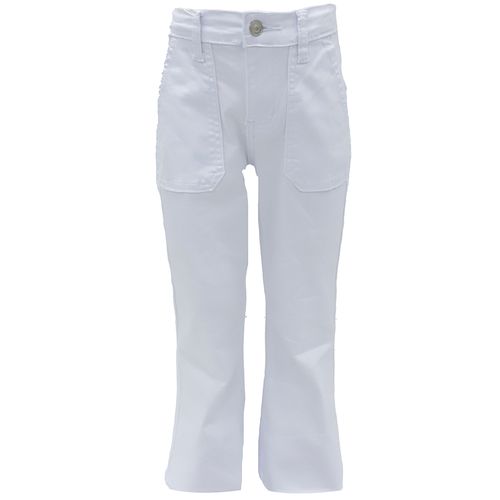 Jeans blanco sólido para niña