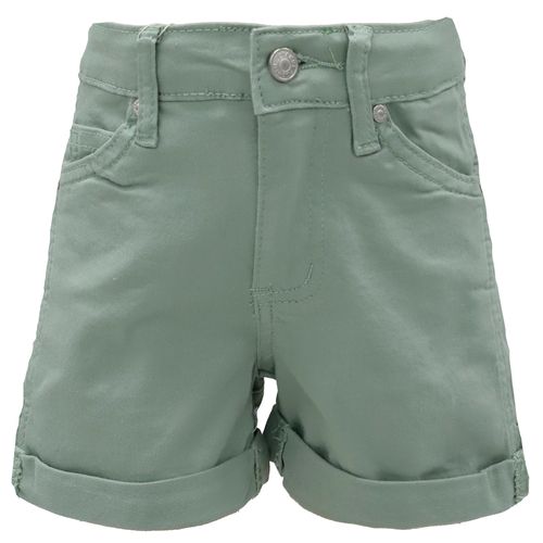 Short verde sólido para niña