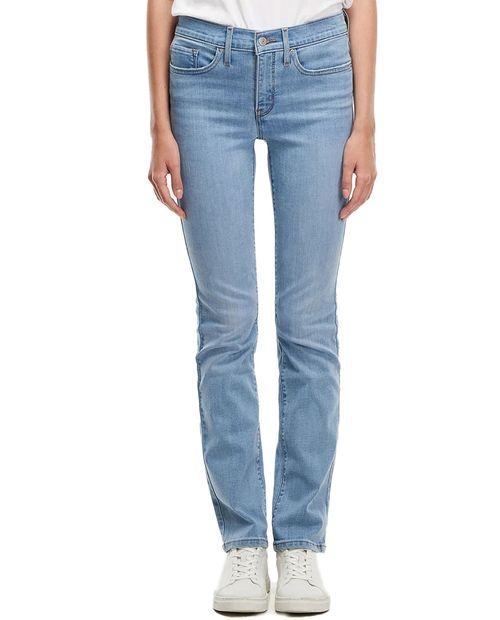 Jeans Levi's 314 straight lavado claro cintura media para mujer