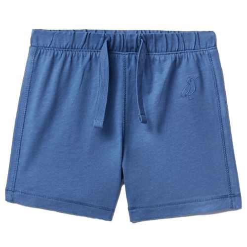 Short azul sólido para bebé niño