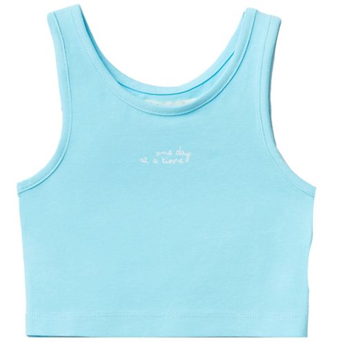 Blusa celeste sólido para niña