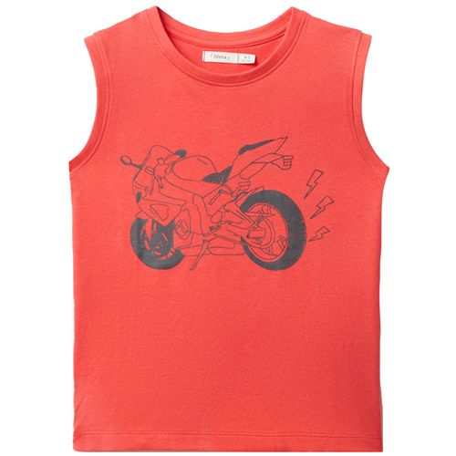 Camiseta roja con estampado para niño