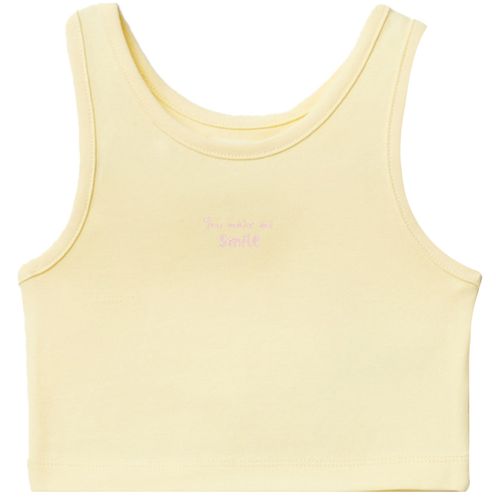 Blusa amarilla sólido para niña