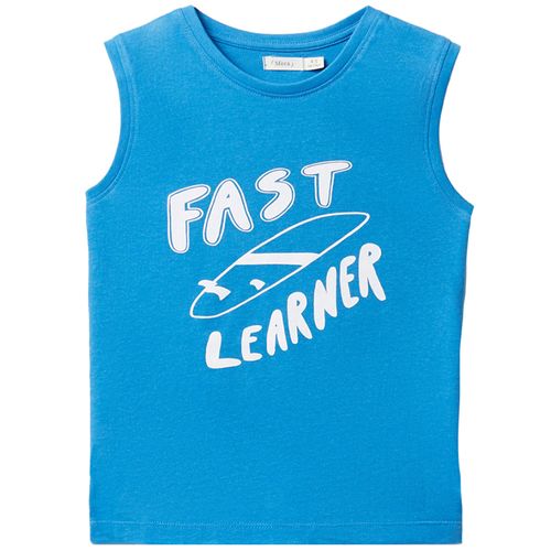 Camiseta celeste con estampado para niño