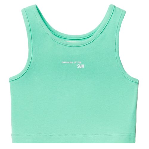 Blusa verde sólido para niña