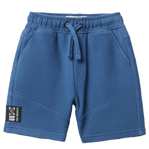 Short azul sólido para niño