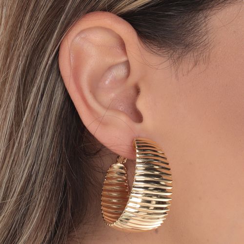 Argollas color dorado para mujer