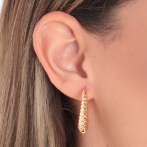 Argollas color dorado para mujer