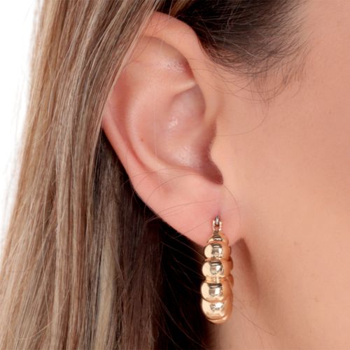 Argollas color dorado para mujer