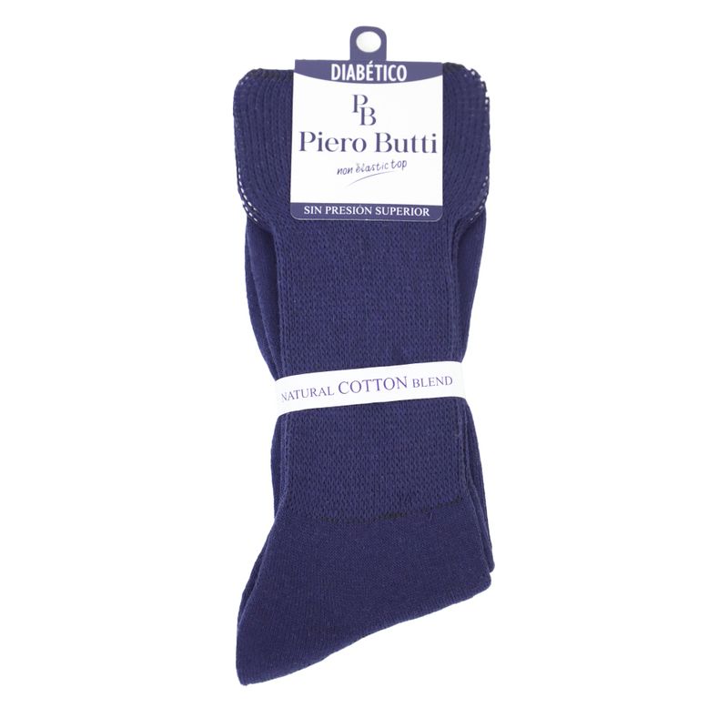 491838700000-4-Par-de-calcetines-para-diabéticos-Piero-Butti-azul-oscuro-solidos-para-hombre