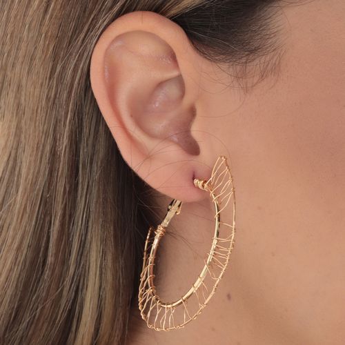 Argollas en doradas para mujer