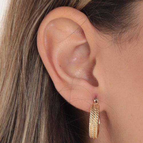 Argollas doradas para mujer