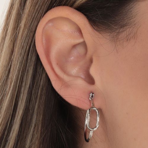Argollas plateadas para mujer